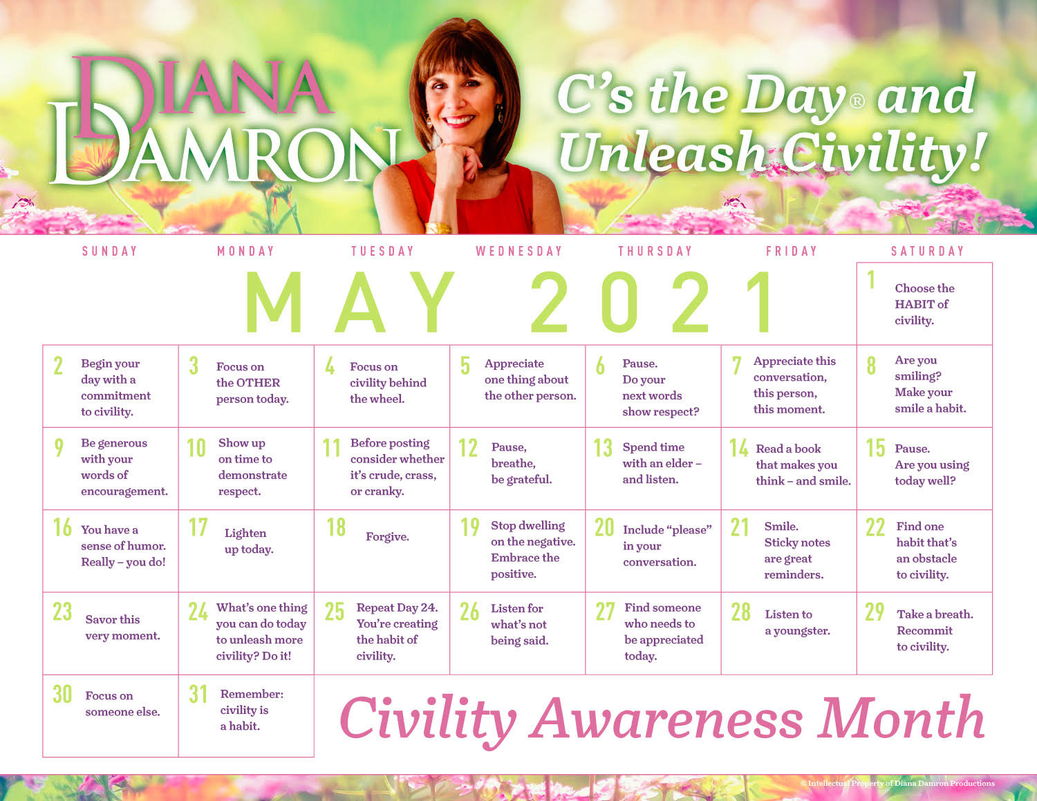 May 2021 Calendar by Diana Damron