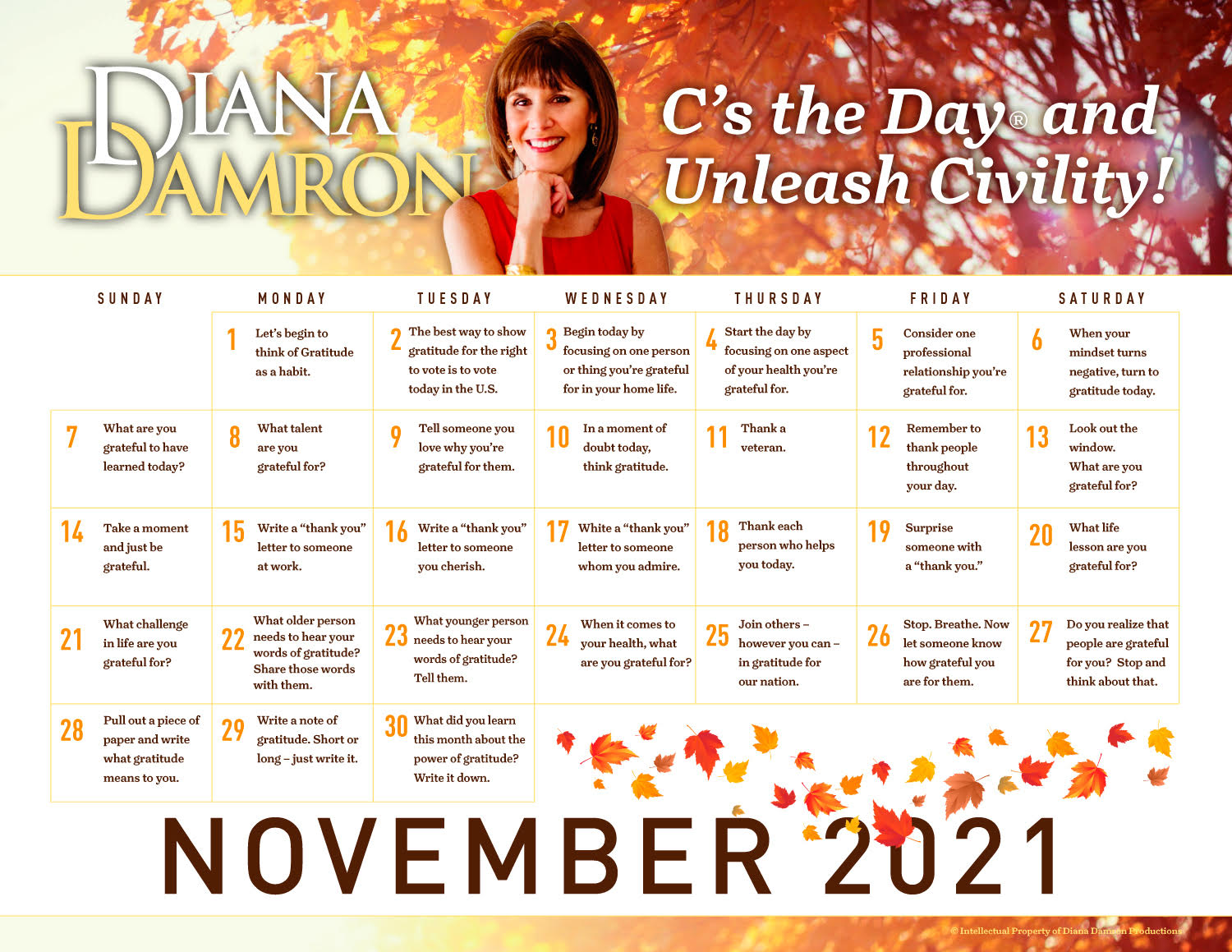 November 2021 Calendar by Diana Damron